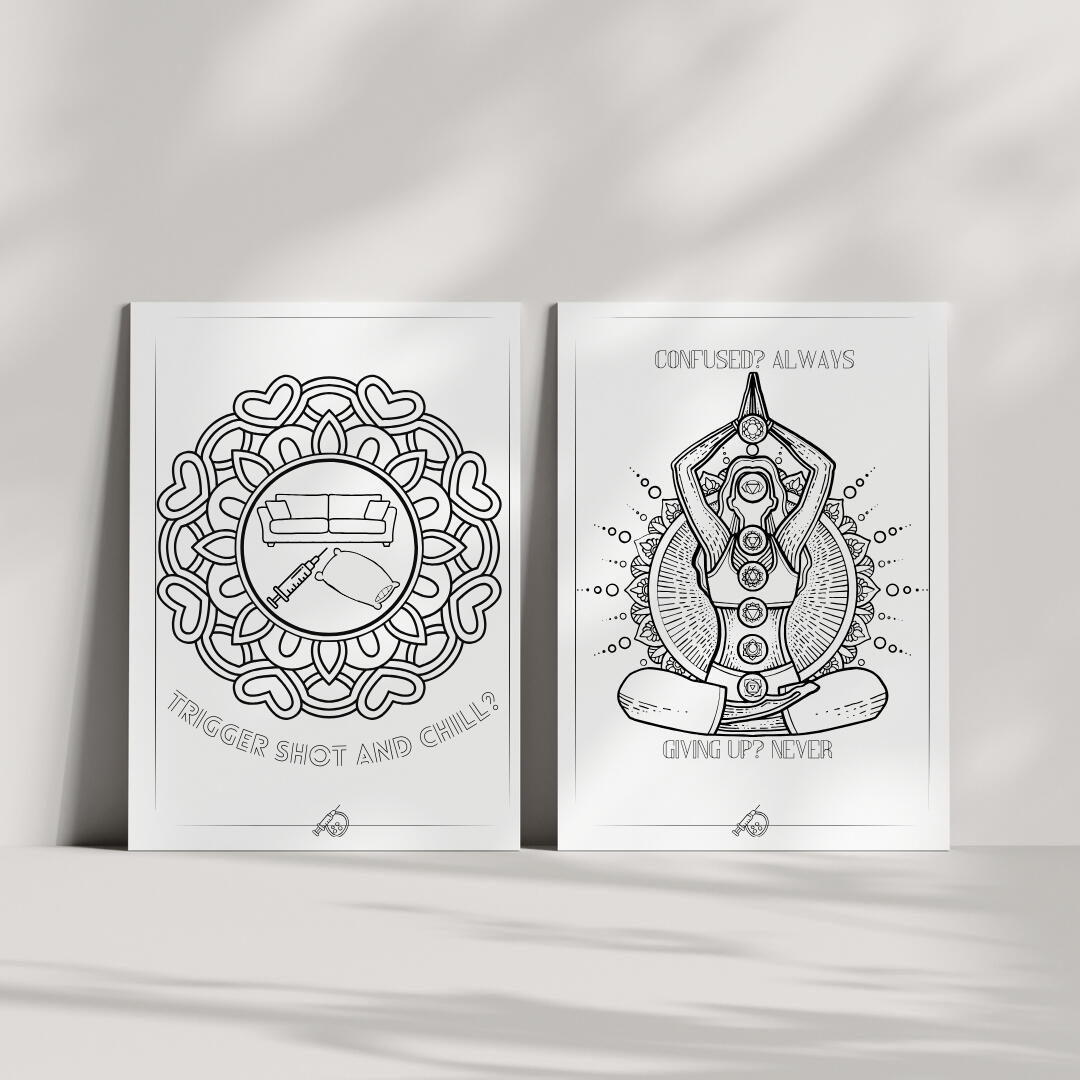 Therapeutic mandala pages for Solo Moms navigating fertility and IVF